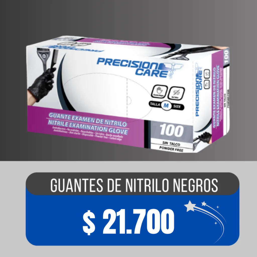 Guantes de nitrilo negro precio especial