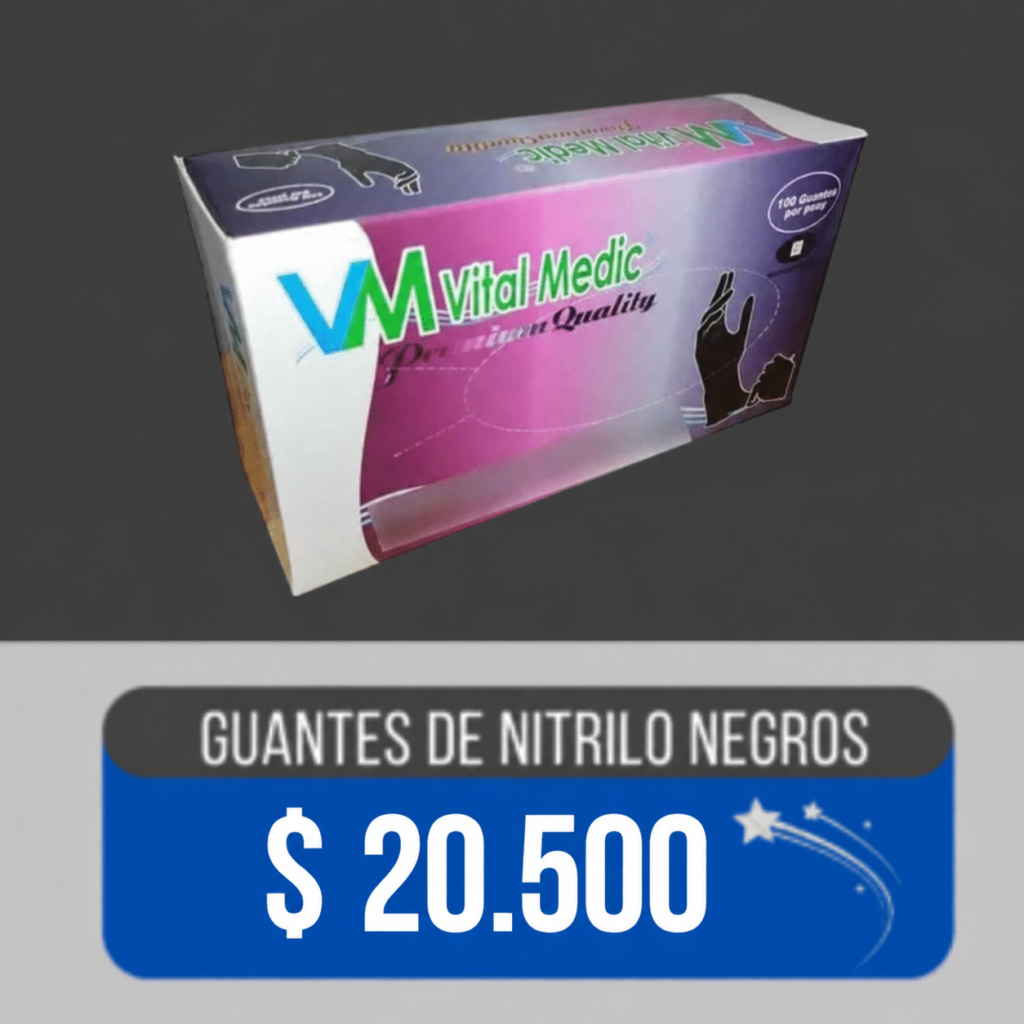 guantes nitrilo negros oferta